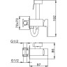 Гигиенический душ FRAP F7506 со смесителем оружейная сталь F7506-9