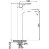 Смеситель для раковины FRAP F1052-66 высокий черный